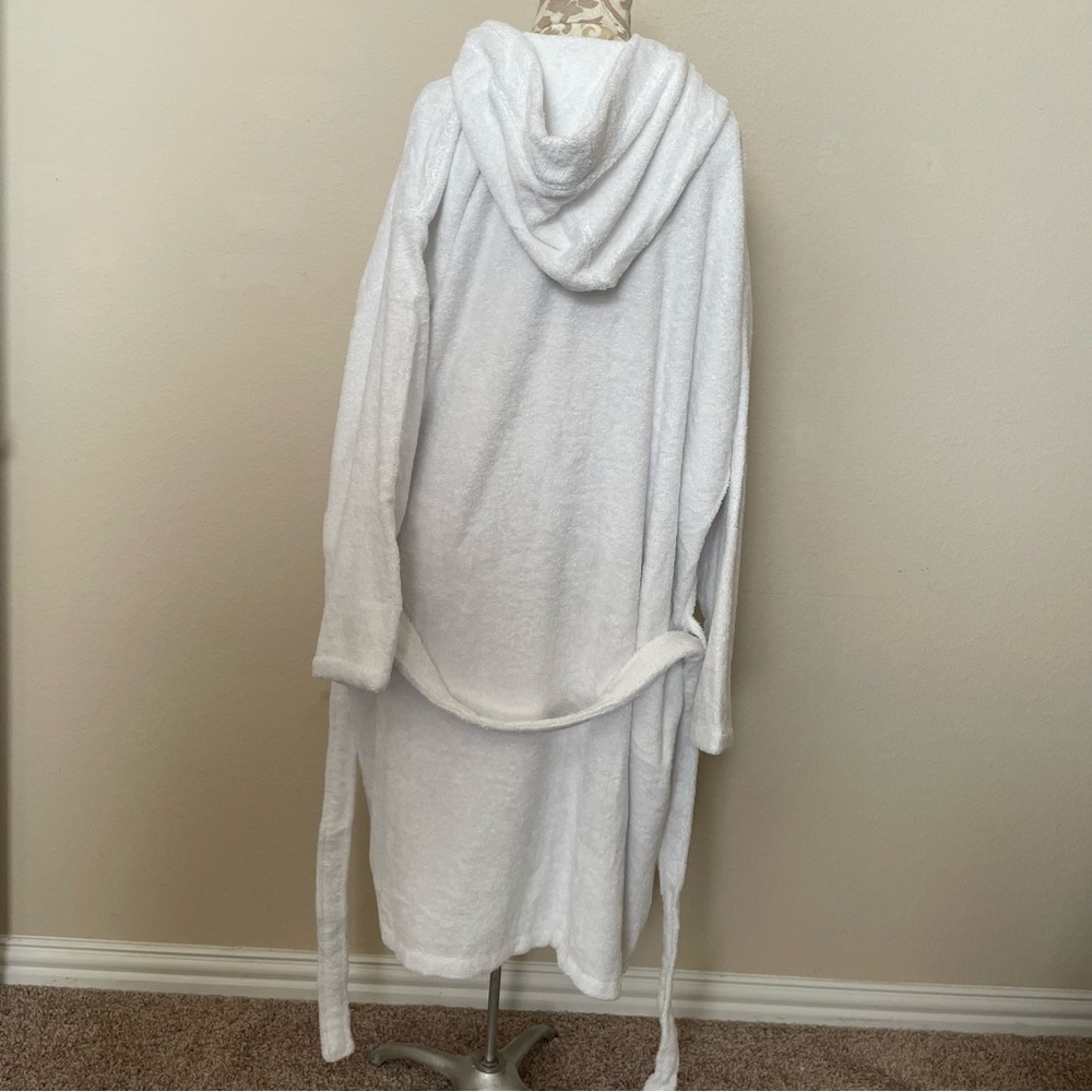NWT - Nine West Luxury Turkish Cotton Hooded Robe - Unisex XL - Picture 8 of 9